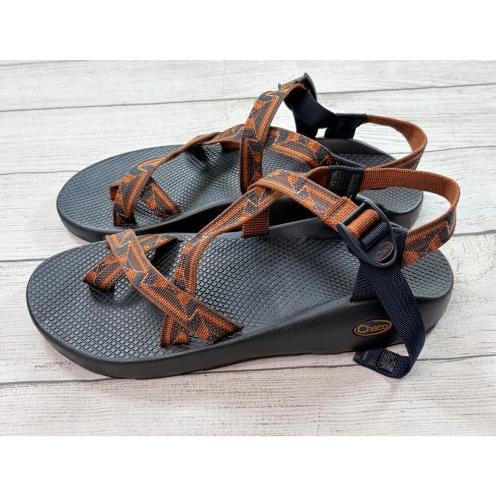 Chaco Men’s Z2 Classic Sandals Adjustable Strap Orange Hiking Outdoor Size 12 - Picture 2 of 7